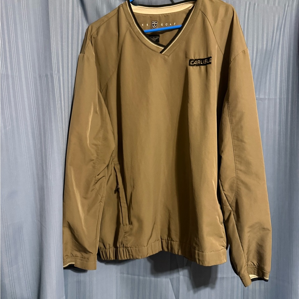 Nike Brown and Black Golf Jacket with Embroidered Crest